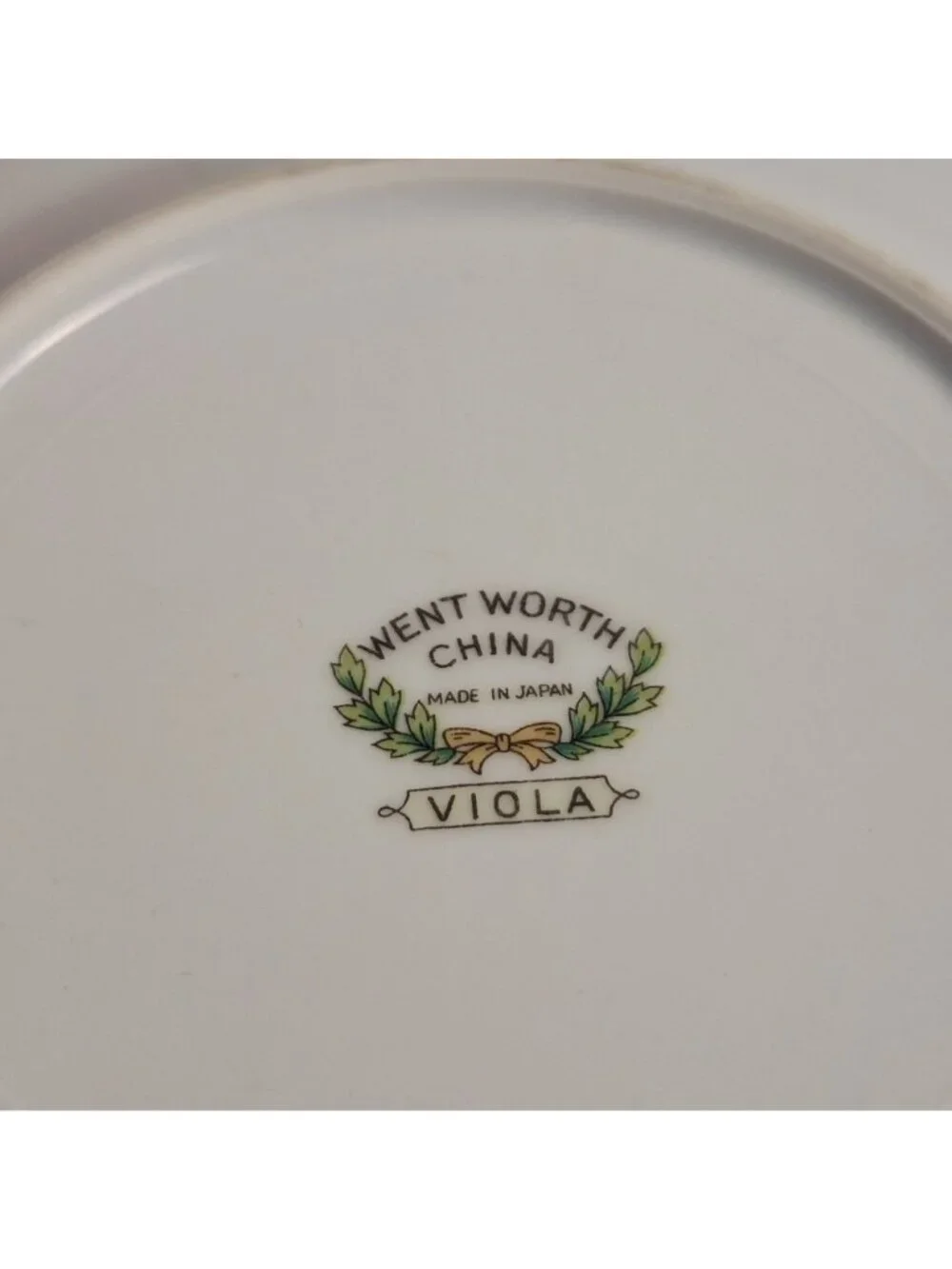 VINTAGE WENTWORTH CHINA JAPAN PURPLE FLORAL GOLD TRIM CUP AND SAUCER SET VIOLA